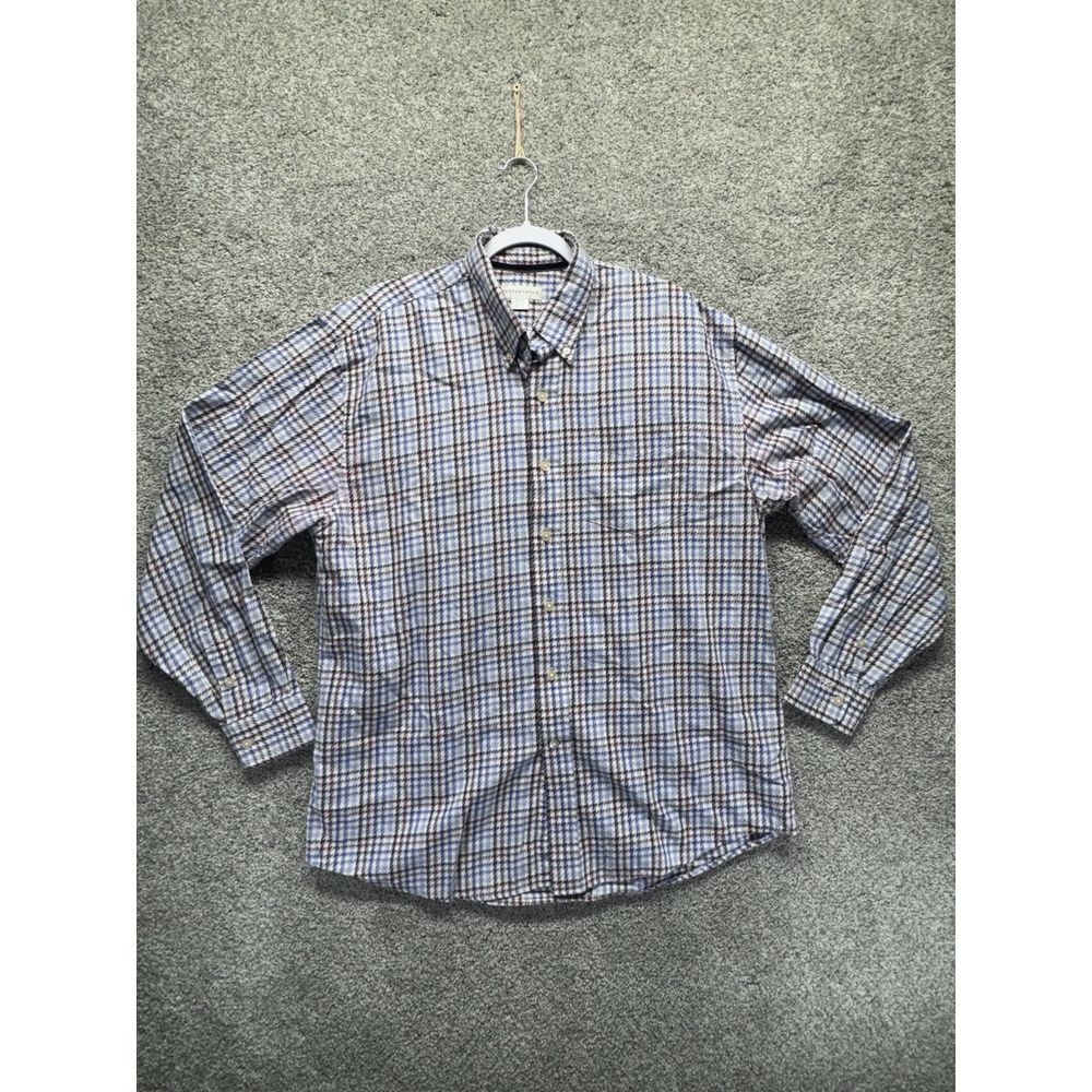 Cutter & Buck Men's Long Sleeve Shirt XL Plaid Striped Geometric Button Down